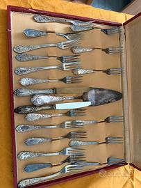 set posate d'epoca argento 1000