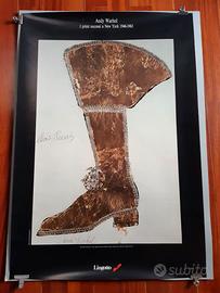Poster manifesto WARHOL Elvis Presley Stivale oro