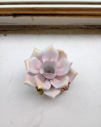 portacandela in ceramica Capodimonte 