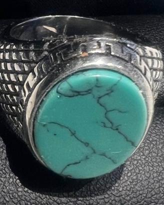 Anello pietra onice acciaio indosabile unisex