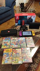 Nintendo Switch, 7 Giochi, Custodia, MicroSD64GB