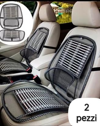 Coppia coprisedili traspiranti a supporto lombare