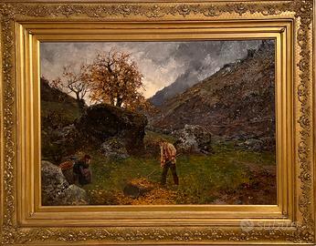 SERAFINO GRASSI dipinto olio OTTOCENTO