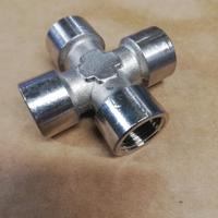 RACCORDO A CROCE FEMMINA 1/2 OTTONE NICHELATO MEZZ