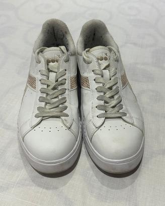 Scarpe Diadora Bianche e Oro (7)
