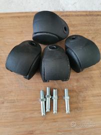 4 ruote girevoli con perno di incastro 