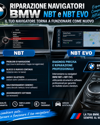 Riparazione navigatori BMW NBT e FRM