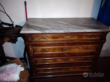 Cassettiera con piano marmo