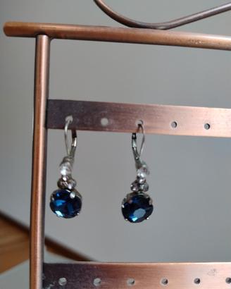 Orecchini pietra blu