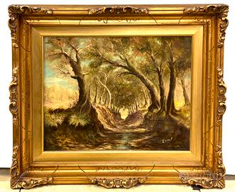 Quadro 60x70 di Primo F. in cornice dorata