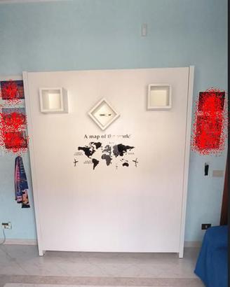 Letto a scomparsa in massello laccato