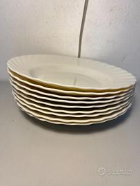 9x Piatti fondi Bormioli Ebro cm 23 Arcopal Bianco