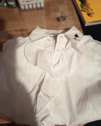 camicia da ragazza bianca