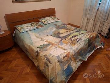 Letto matrimoniale con contenitore e materasso