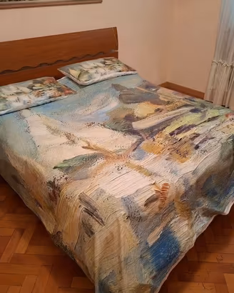 Letto matrimoniale con contenitore e materasso