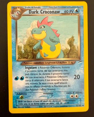 Pokemon Dark Croconaw 32/105 Neo Destiny Italiano