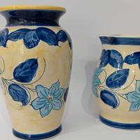 Coppia vasi dipinto a mano