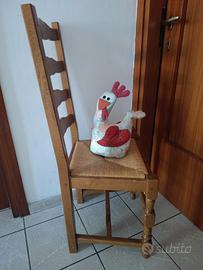 Sei sedie impagliate schienale alto