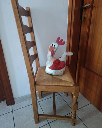 Sei sedie impagliate schienale alto