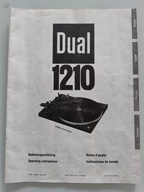 Istruzioni giradischi Dual  1210