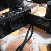 macchina fotografica+flash+teleobiettivo 