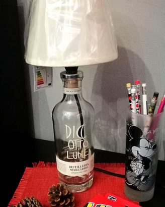 Lampada bottiglia grappa diciotto lune