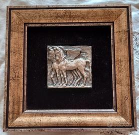 Quadro con bassorilievo in argento puro, Scafetta