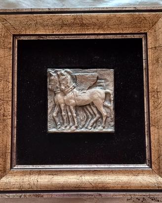 Quadro con bassorilievo in argento puro, Scafetta