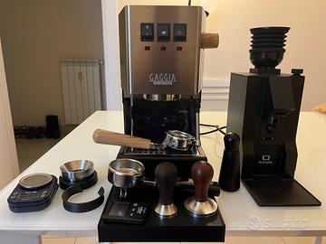 Macchina caffè Gaggia New Classic ed Eureka Mignon