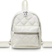 Piccolo zaino da donna con 2 tasche con cerniera,