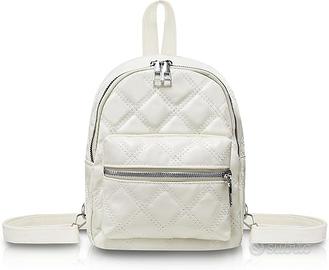 Piccolo zaino da donna con 2 tasche con cerniera,