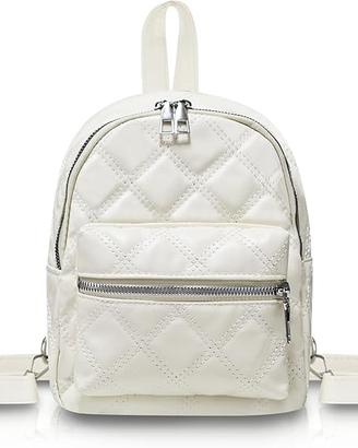 Piccolo zaino da donna con 2 tasche con cerniera,