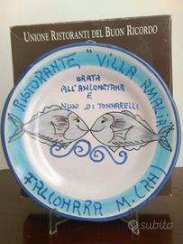 Piatto Buon Ricordo. Villa Amalia Falconara