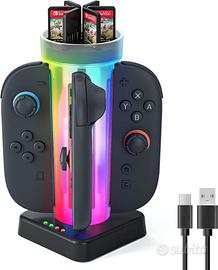 Stazione di Carica Led RGB per 4 Joy-Con Switch 2