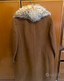 cappotto vintage anni 80 con pelliccia di criceto
