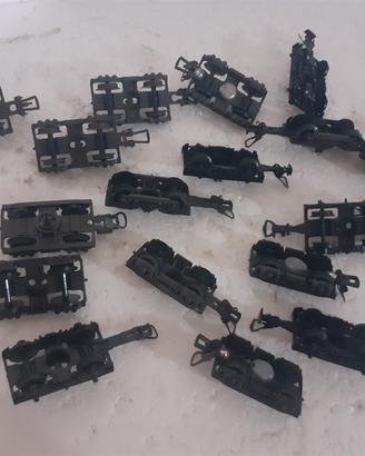 lotto 18 carrelli modellismo ferroviario h0 
