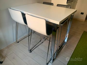 Tavolo penisola cucina + 4 sgabelli