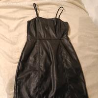 vestito  tubino in similpelle 