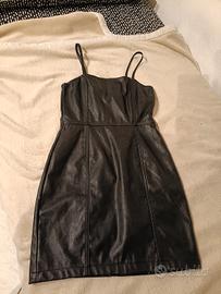 vestito  tubino in similpelle 