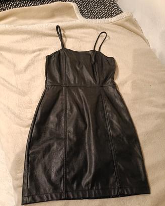 vestito  tubino in similpelle 