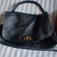borsa pelle nera