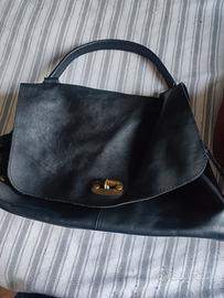 borsa pelle nera