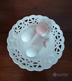 piatto in ceramica, vintage, Este ceramiche, uova