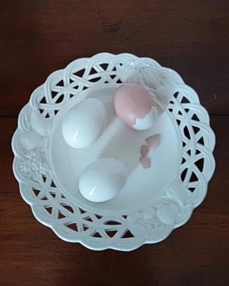 piatto in ceramica, vintage, Este ceramiche, uova