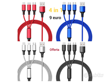 Cavo dati multi USB 4 in 1 a ricarica rapida