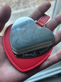 Specchio da borsa inciso a mano