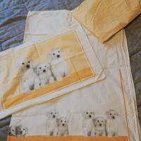 completo lenzuola lettino bambino Gabel