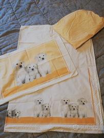 completo lenzuola lettino bambino Gabel