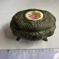 Antico Portagioie - Soprammobile in metallo - Copp