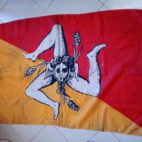 Sicilia Bandiera piccola con asta